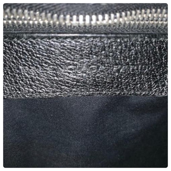 BALENCIAGA navy/black canvas twill/leather bag - Picture 3 of 11